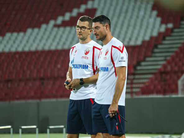 Marko Vasiljević i Albert Rijera na treningu Zvezde