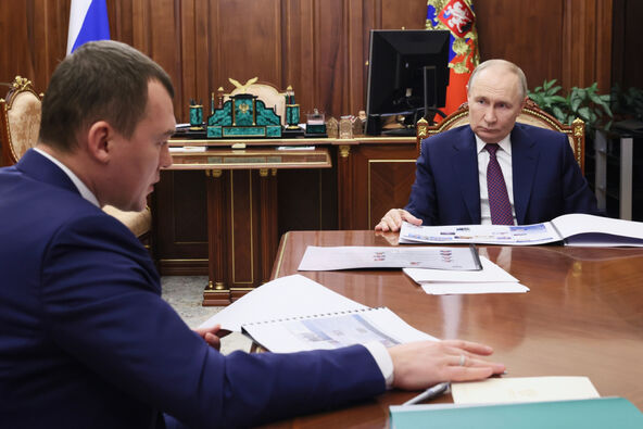 Mihail Detjarjov i Vladimir Punim na razgovoru u Kremlju