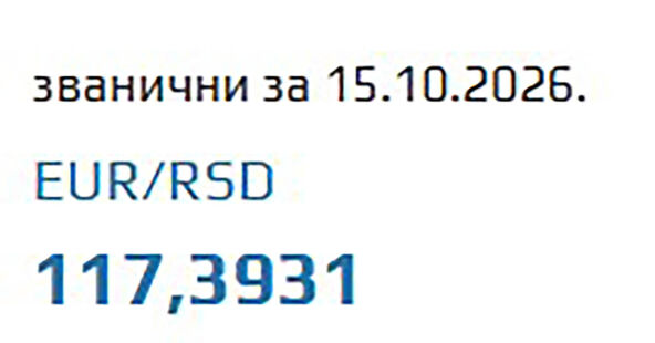 kurs dinara za 15.10.2026