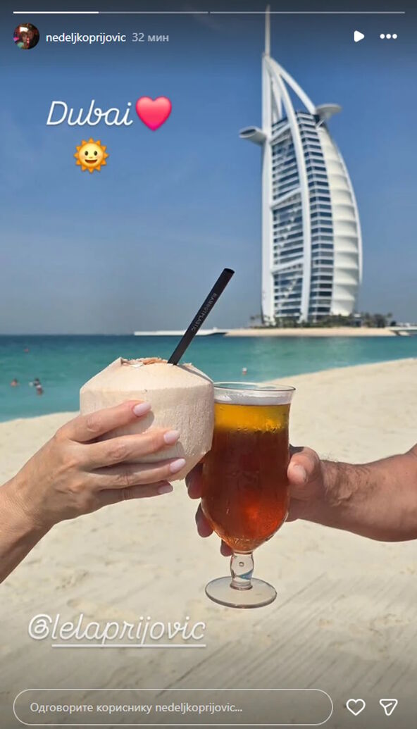 Nedeljko Prijović sa suprugom u Dubaiju