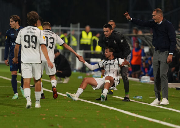 Detalj sa utakmice Železničar - Partizan u Pančevu.