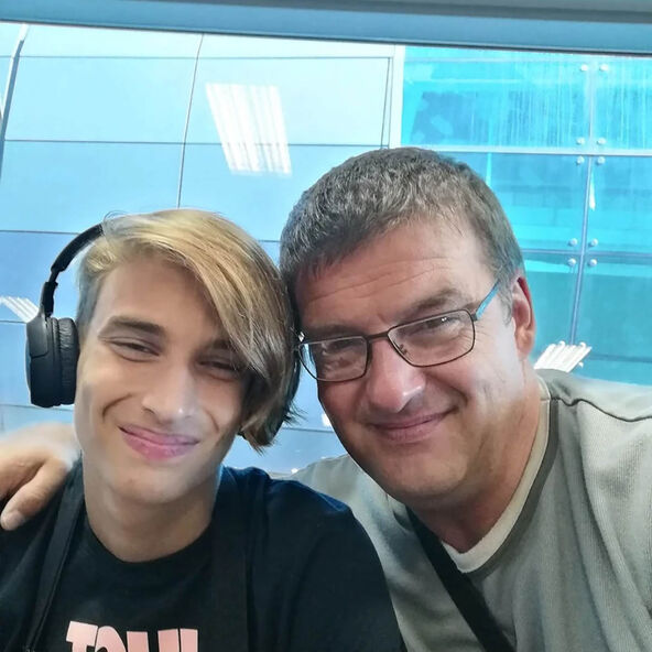 Boris Majorski sa ocem Vladimirom