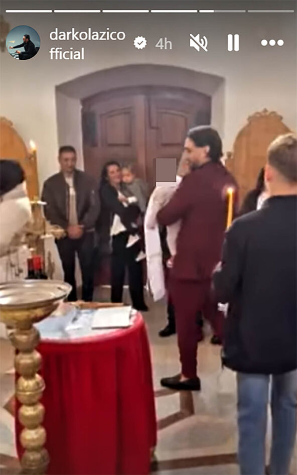 Darko Lazić krstio kumu dete 1.jpg
