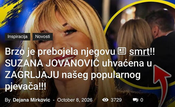 Lažni naslovi o Suzani Jovanović