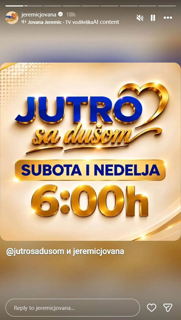 Potvrdila da i dalje vodi Jutarnji program