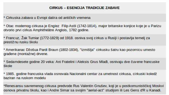 Kratka istorija cirkusa