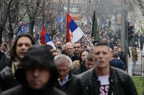 Protest vojnog sindikata u Beogradu