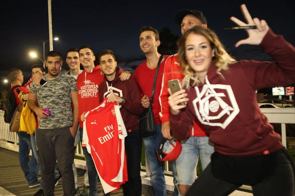 Doček za Arsenal u Beogradu