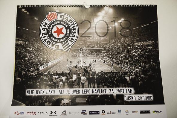 KK Partizan kalendar 2018. 