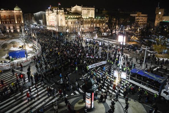 Protest opozicije u Beogradu 22. decembar