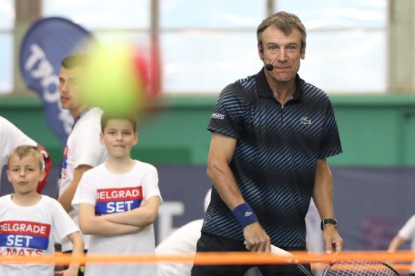 Mats Vilander u Beogradu FOTO: Trening sa klincima na Gemaksu