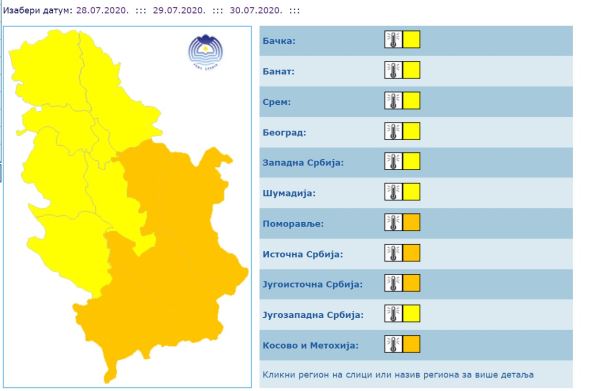 vremenska prognoza vrelina temperatura vrućina rhmz