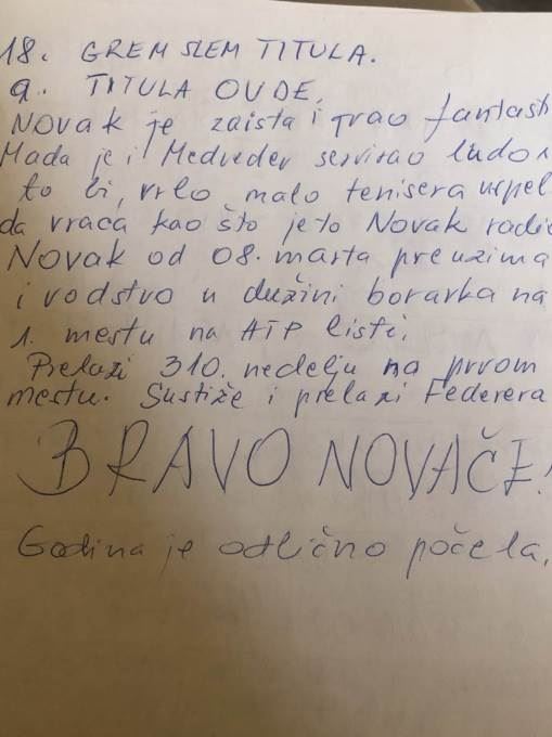 novak djokovic baka najveci fan