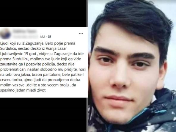 lazar ljubisavljevic nestao mladic vranje potraga