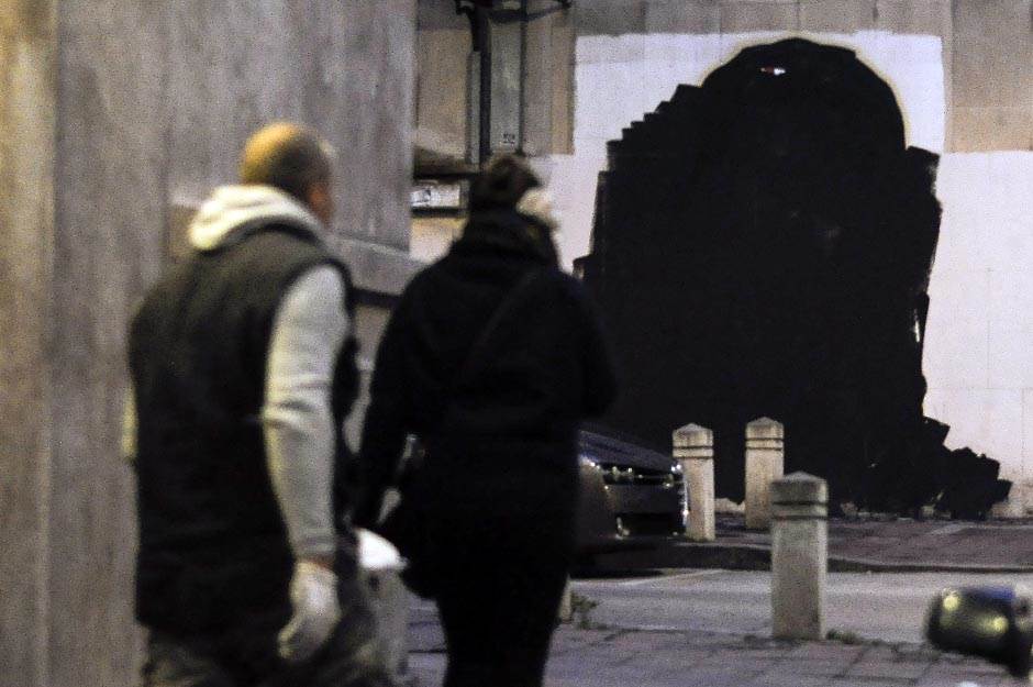 Uništeni murali navijača Partizana na Dorćolu