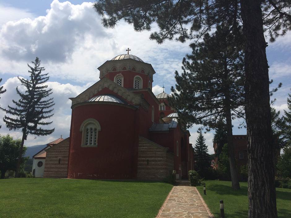 Manastir Žiča - otrkivena ploča iz 16. veka