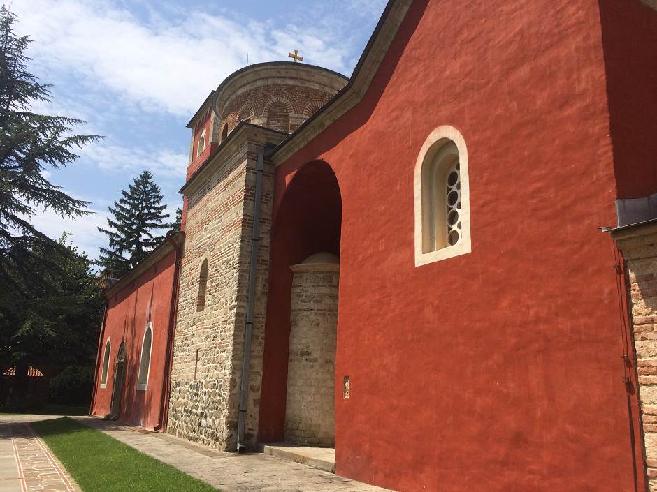 Manastir Žiča - otrkivena ploča iz 16. veka