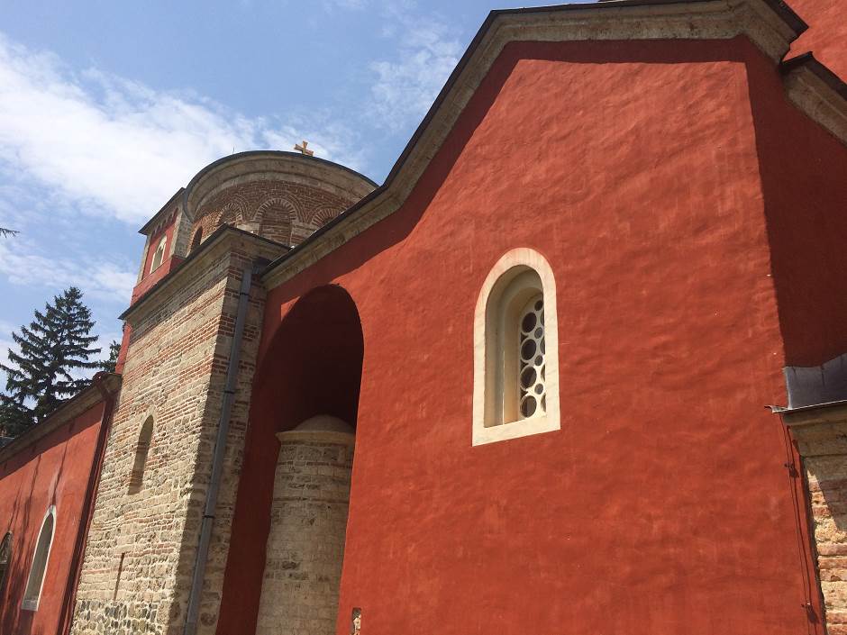 Manastir Žiča - otrkivena ploča iz 16. veka