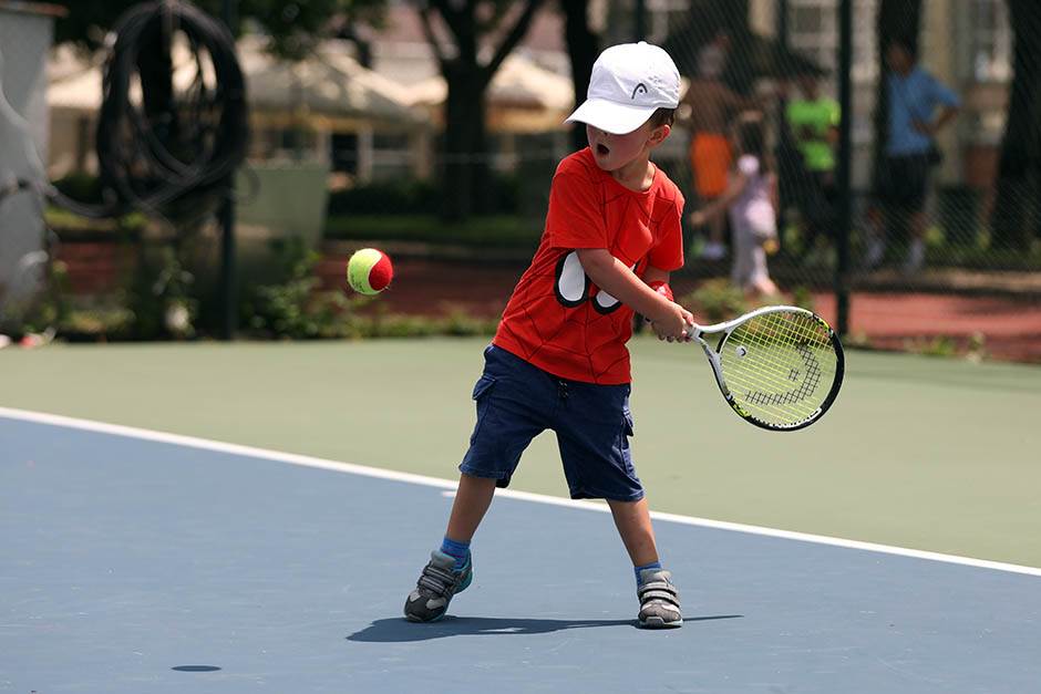 novak djokovic sin stefan trening