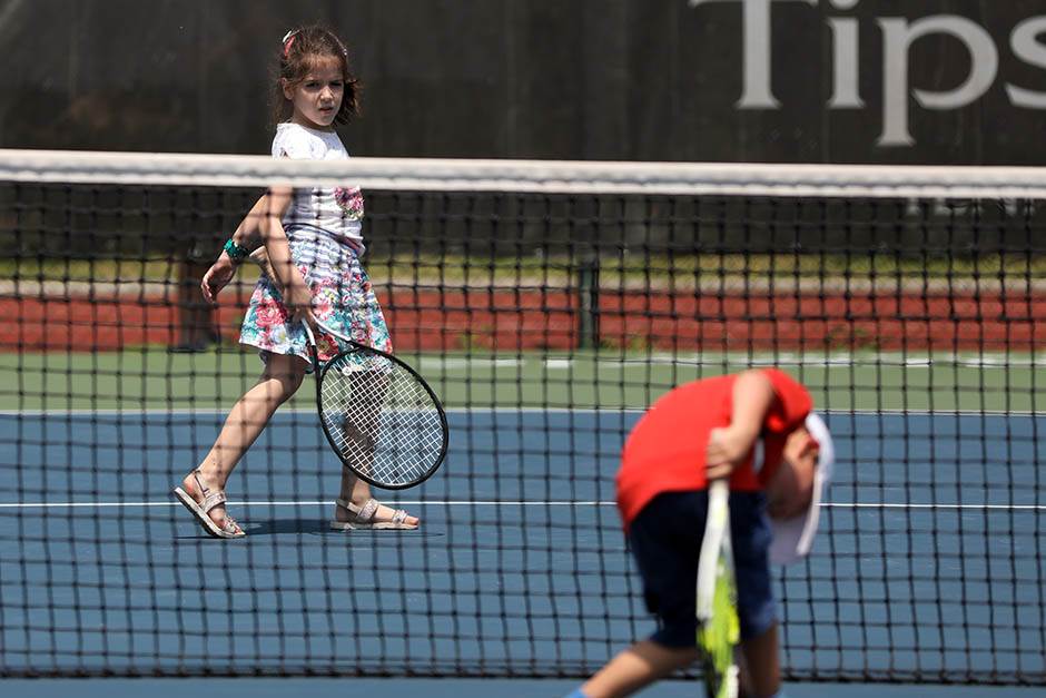 novak djokovic sin stefan trening