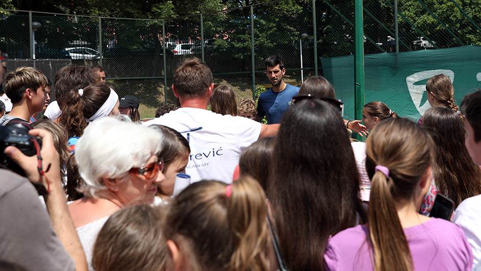 novak djokovic sin stefan trening