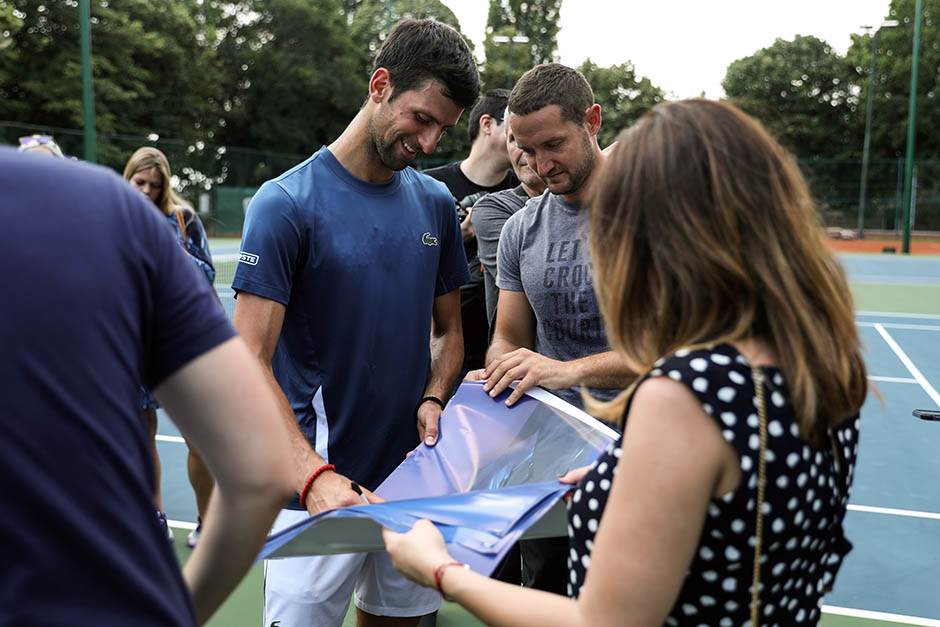 novak djokovic sin stefan trening