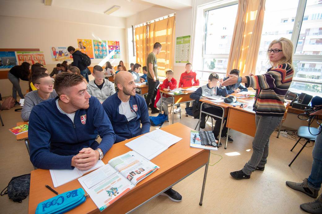 Dušan Tadić Nemanja Miletić Milan Pavkov u školi