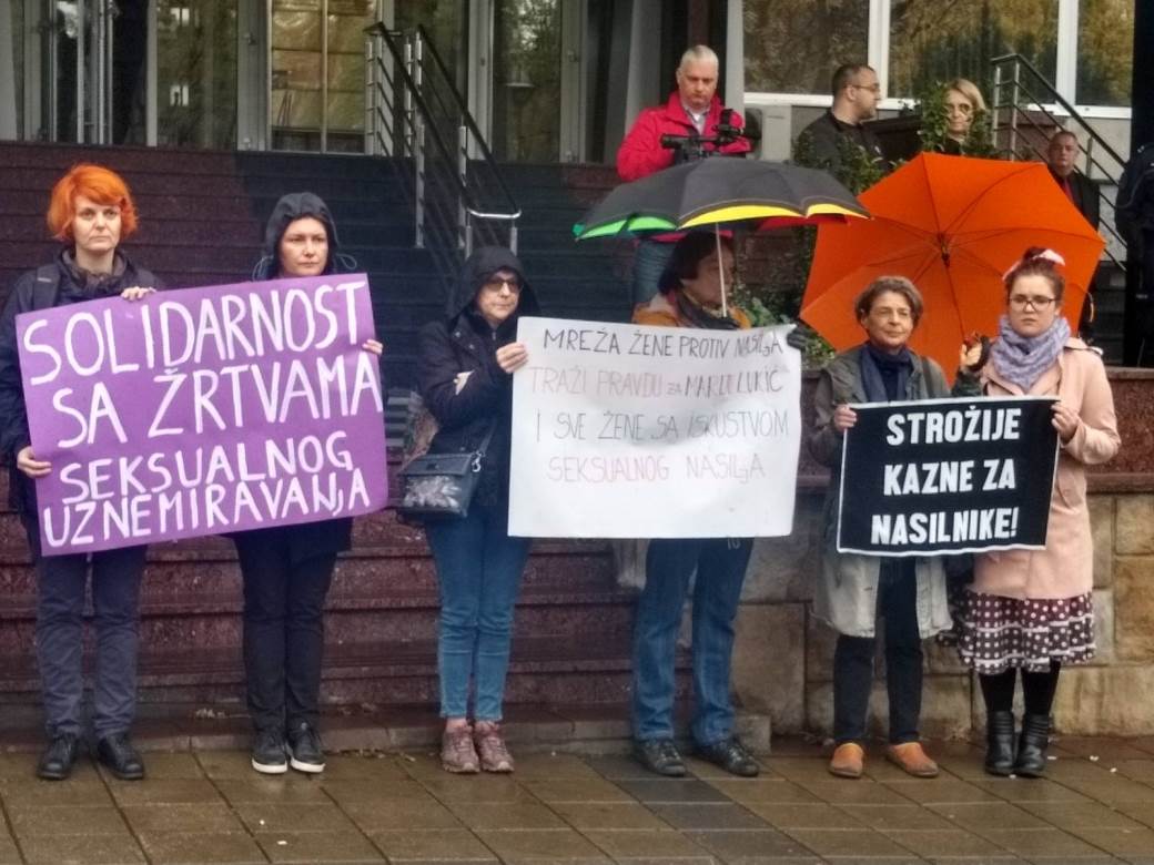 Skup podrške Mariji Lukić u centru Beograda