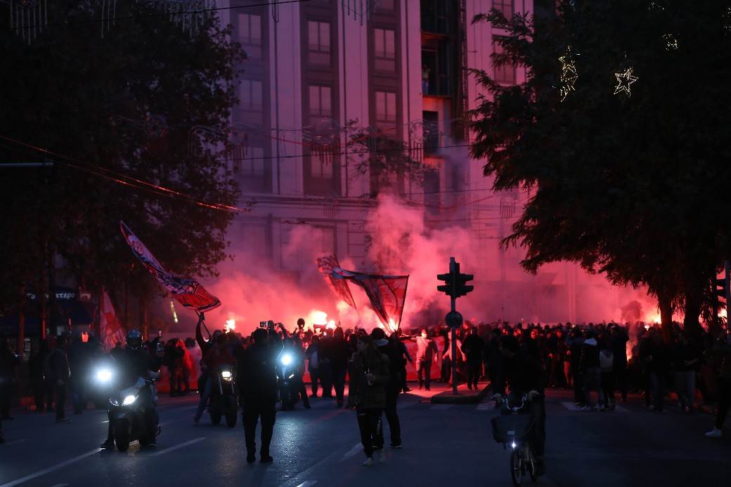 Delije u Atini Delije i Gate 7 u Atini navijanje