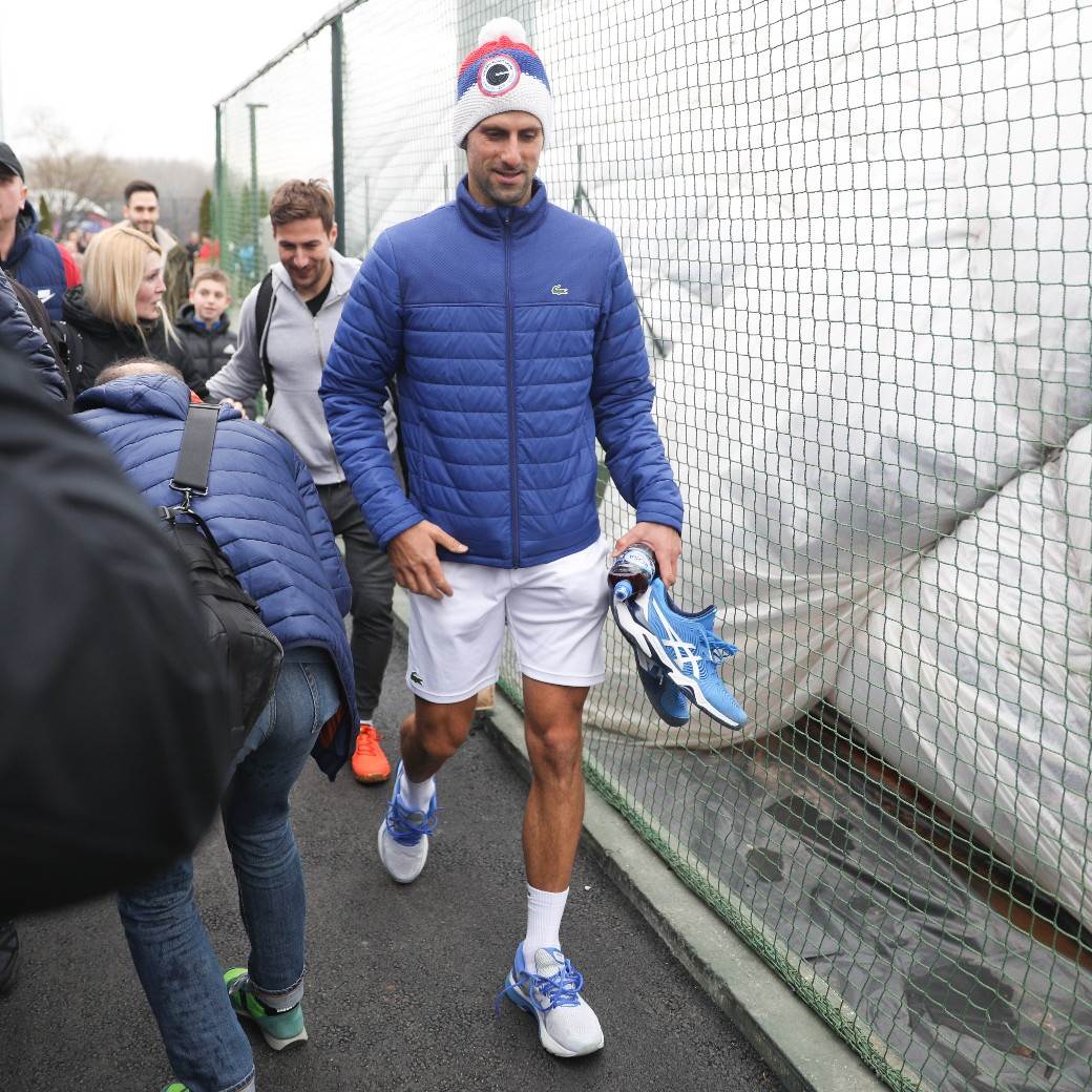 Novak Djoković u Beogradu, trenirao na Dorćolu FOTO