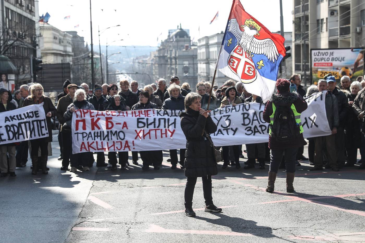 Protest radnika PKB - štrajk glađu
