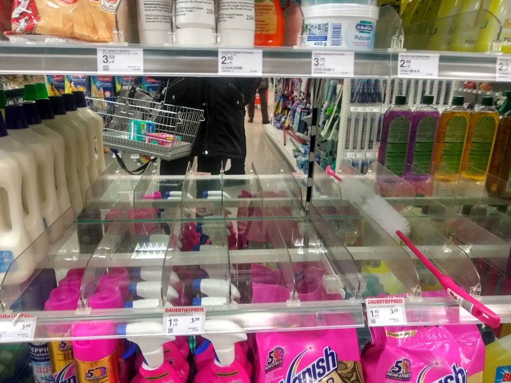 Korona virus - prodavnice u Nemačkoj poluprazne