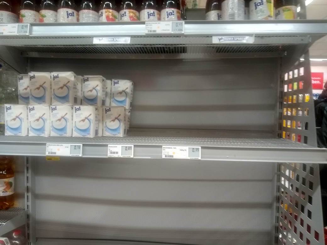 Korona virus - prodavnice u Nemačkoj poluprazne