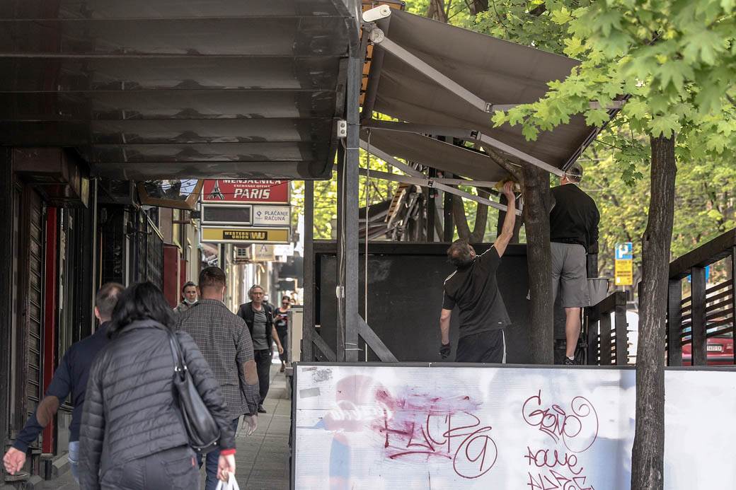 Korona virus vesti: Popuštanje mera, lokali u Beogradu delimično otvoreni FOTOGRAFIJE