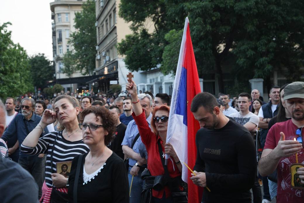 Beograd-SPC-Crna Gora-hapšenje sveštenika-skup podršle