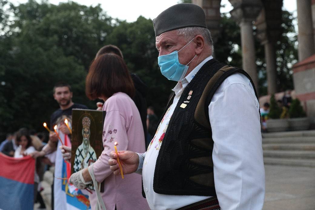 Beograd-SPC-Crna Gora-hapšenje sveštenika-skup podršle