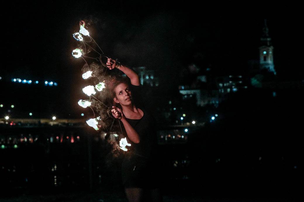 Poi - Ples sa vatrom u Beogradu: Magmus Fire Show FOTOGRAFIJE