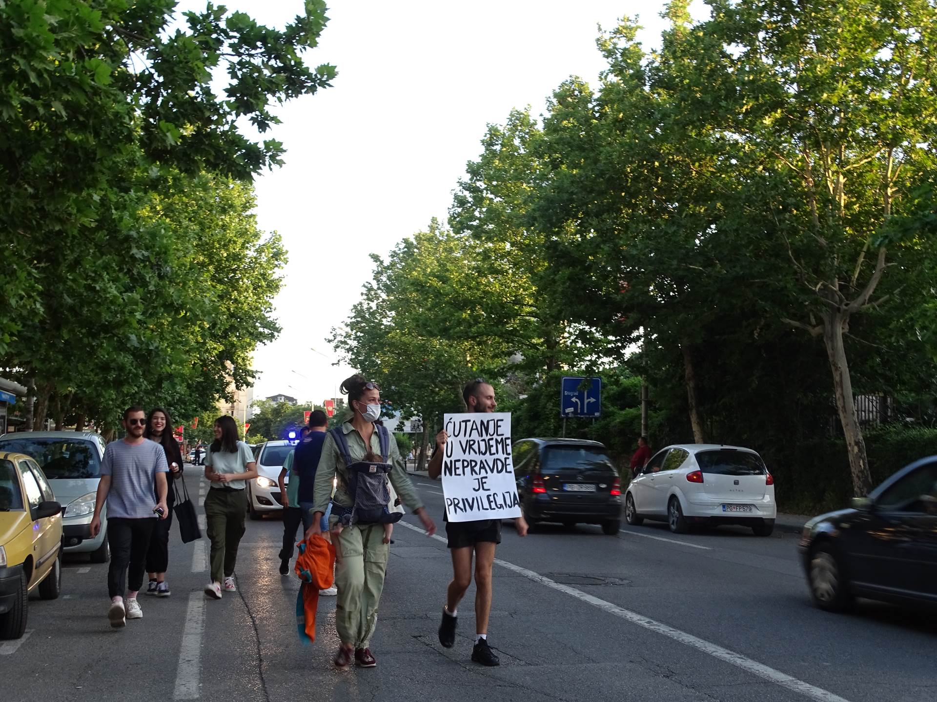 Crna Gora protest u Podgorici protiv rasizma 