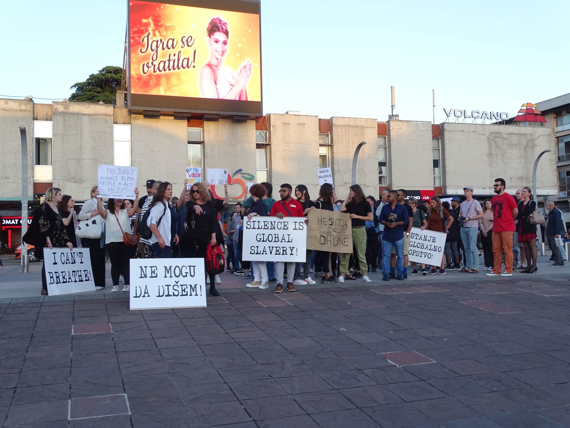 Crna Gora protest u Podgorici protiv rasizma 