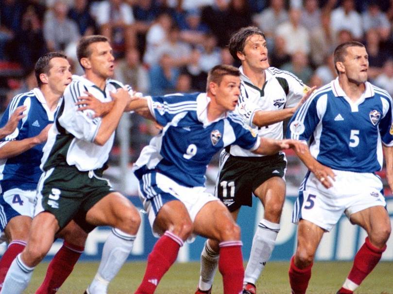Dve decenije spekakl Euro 2000 Milošević Drulović Mihajlović Mijatović Slovenija 3 3