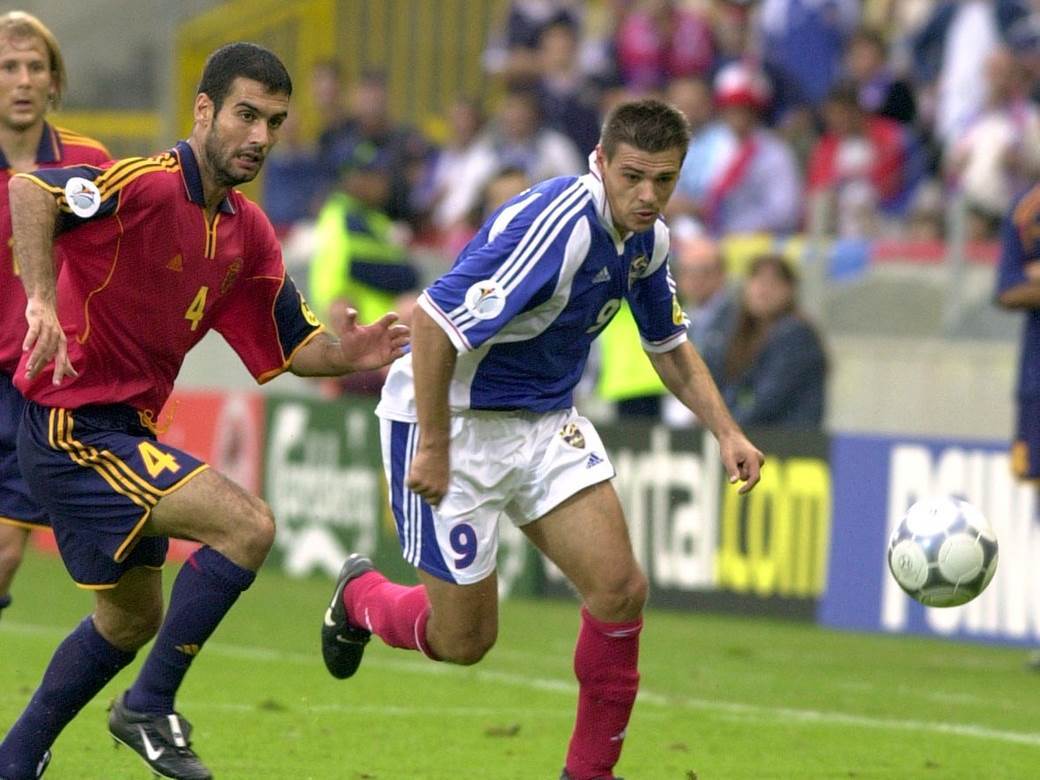 Pre 20 godina Jugoslavija Španija 3 4 Euro 2000 fudbal Milošević Govedarica Komljenović Drulović