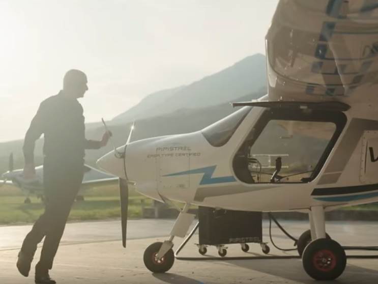 pipistrel avion na struju električni slovenija video