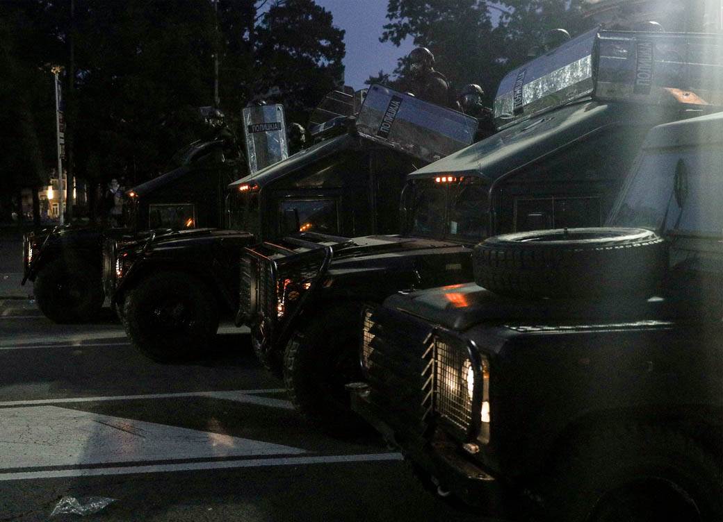 Demonstracije u Beogradu - Ambasada SAD