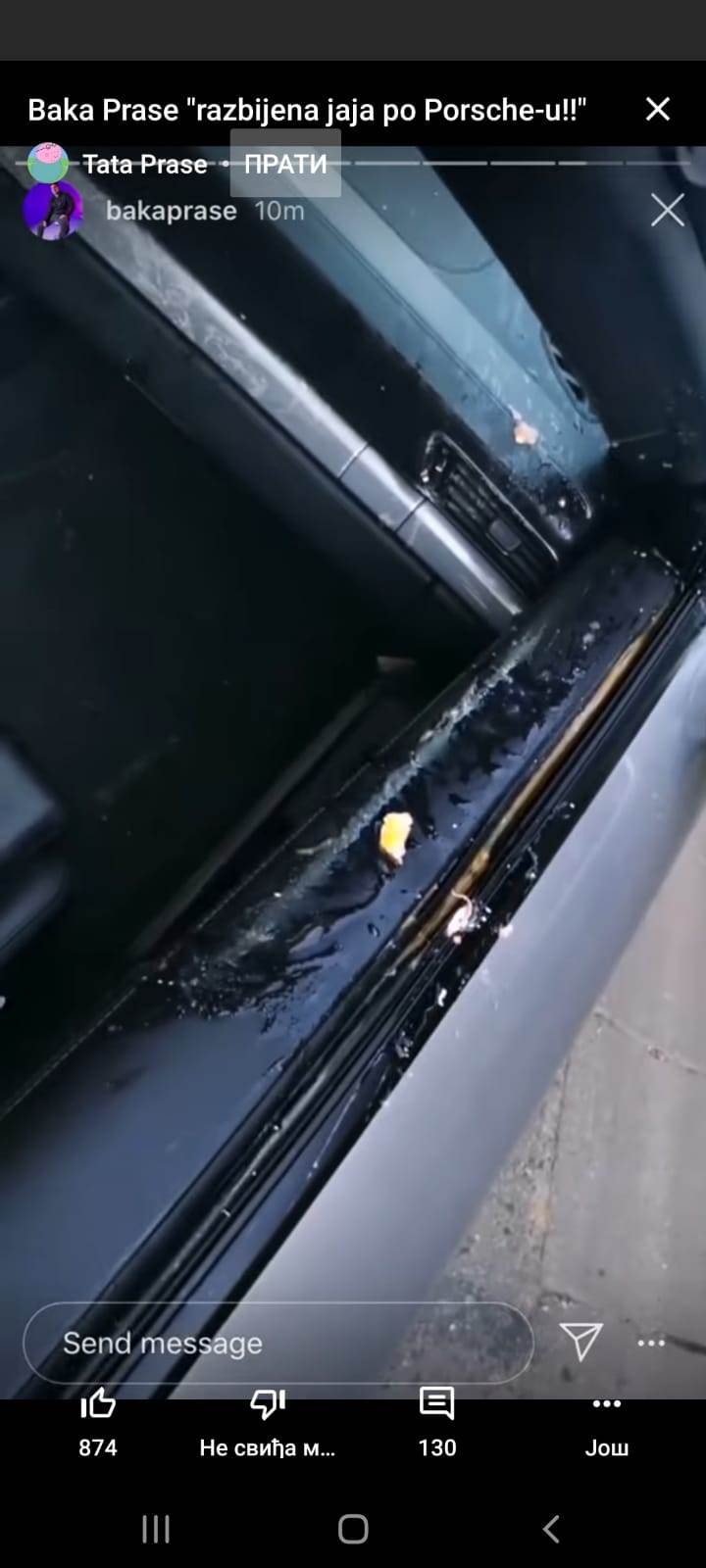 Baka Prase gađali ga jajima 