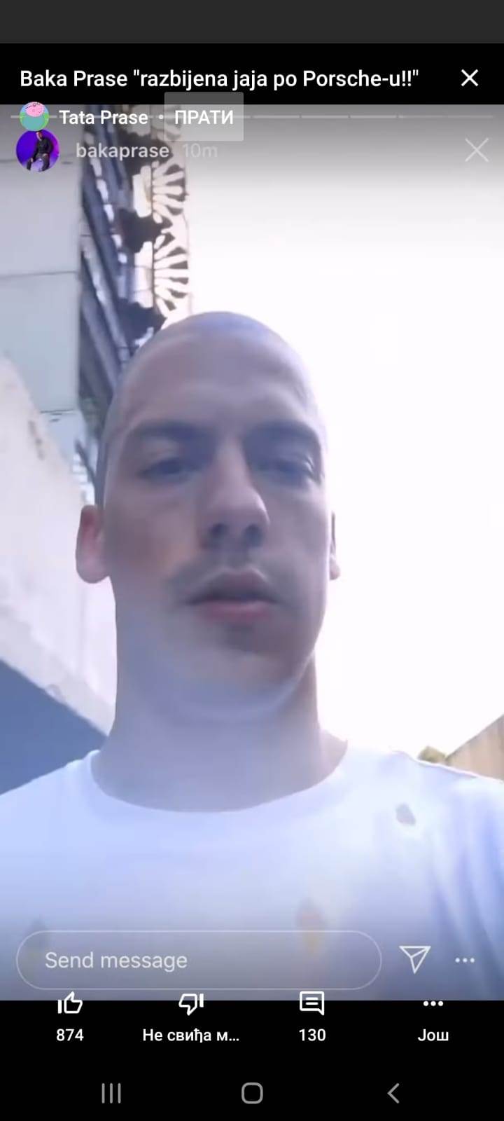 Baka Prase gađali ga jajima 