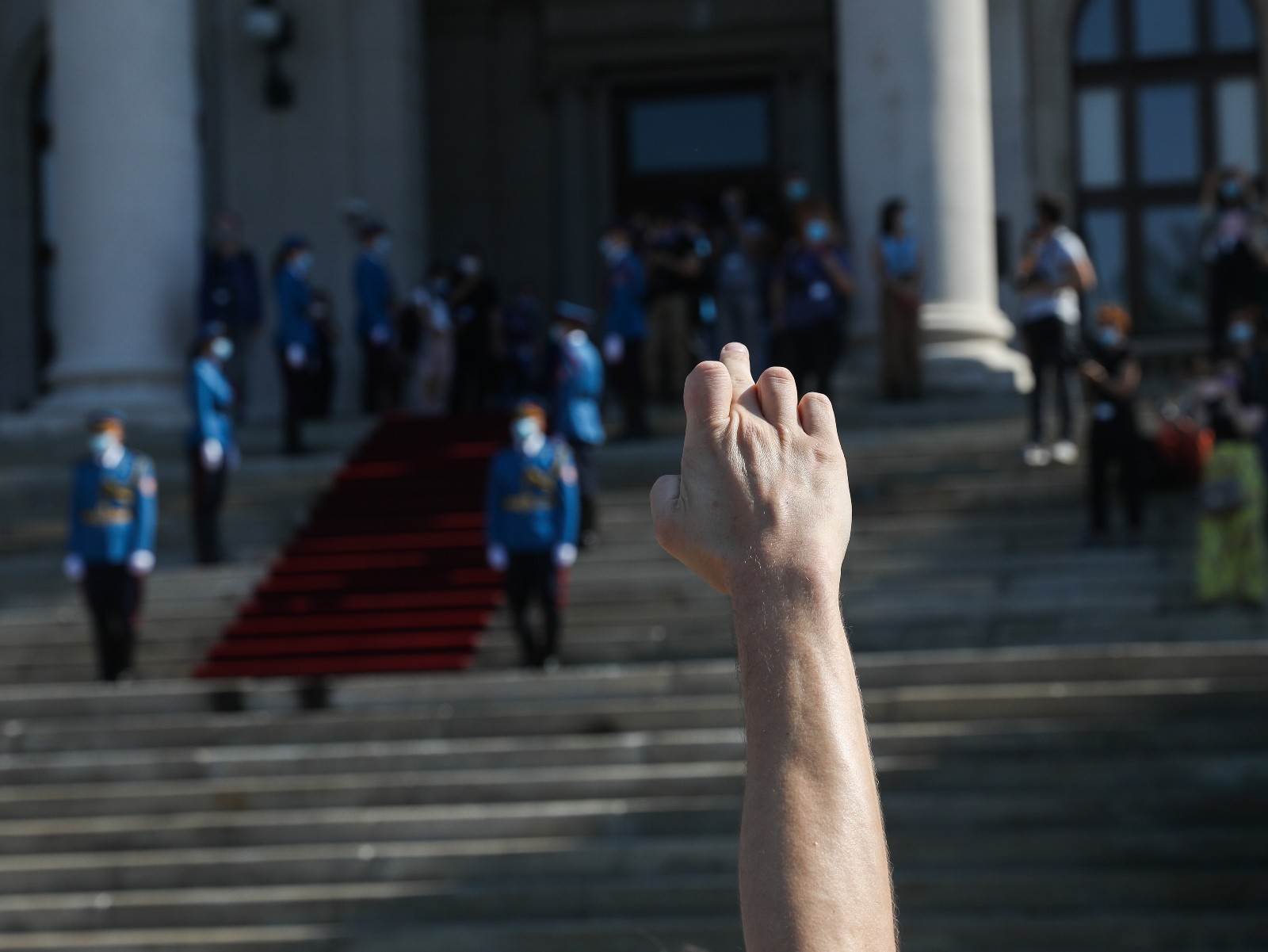 Skupština Srbije novi saziv protesti jaja hapšenje Radulović raspop Antonije FOTOGRAFIJE