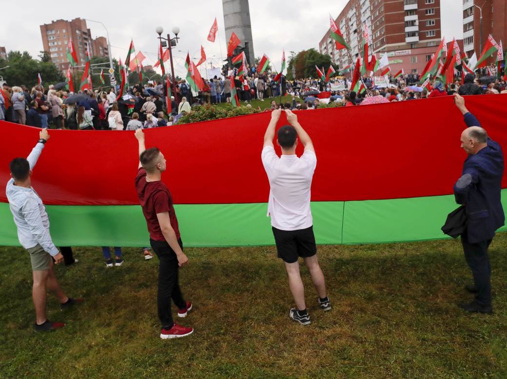 belorusija protesti kontramiting lukašenko foto video
