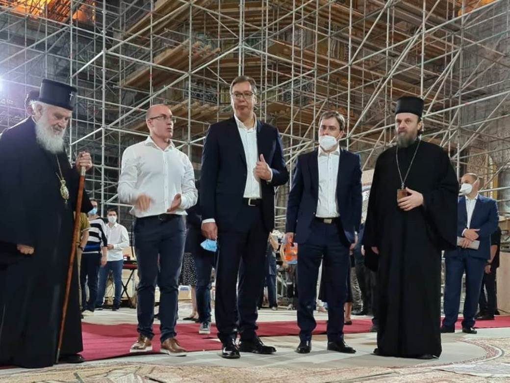 Aleksandar Vučić patrijarh Irinej Hram Svetog Save nova Sveta Sofija Aja Sofija fotografije