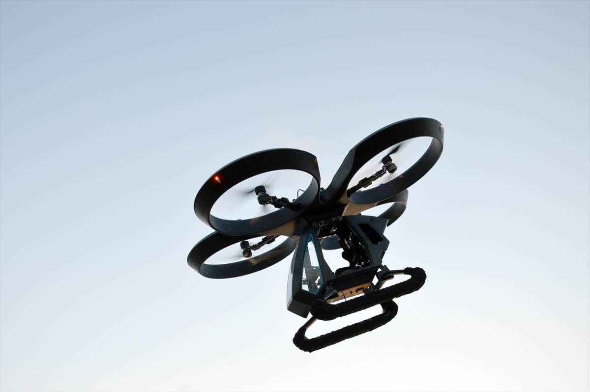 Leteći automobil test autonomno leteće vozilo fotografije