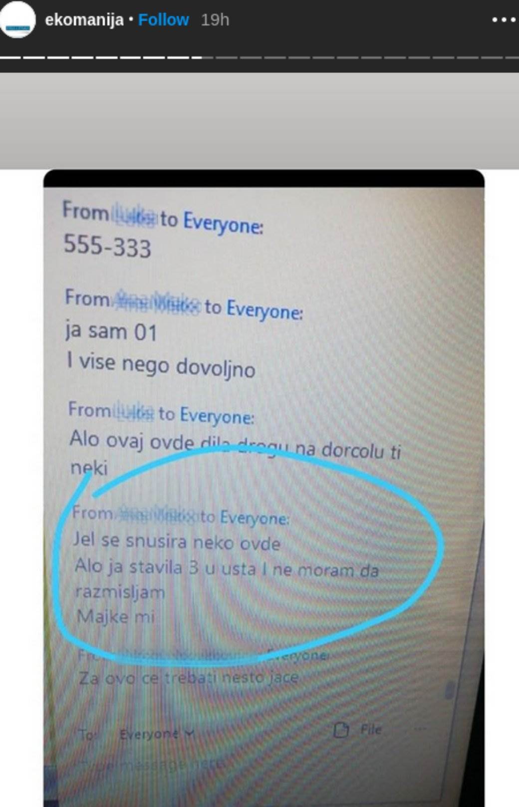 Brucoši Ekonomski fakultet Zoom dopisivanje vređali dekana